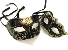 Couples Masquerade Ball Mask Cosplay Mardi Gras Prom Dance Birthday Dad Daughters Party Wear or Cake Topper