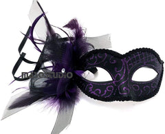 Couple Purple Masquerade Mask Pair Birthday Costume Carnival Mardi Gras Party