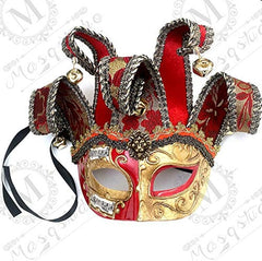 Mardi Gras Masquerade Jolly Jester Mask Cosplay Dance Birthday Carnival Dress up Party Wear or Deco