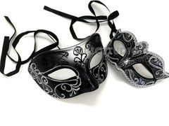 Couples Masquerade Ball Mask Cosplay Mardi Gras Prom Dance Birthday Dad Daughters Party Wear or Cake Topper