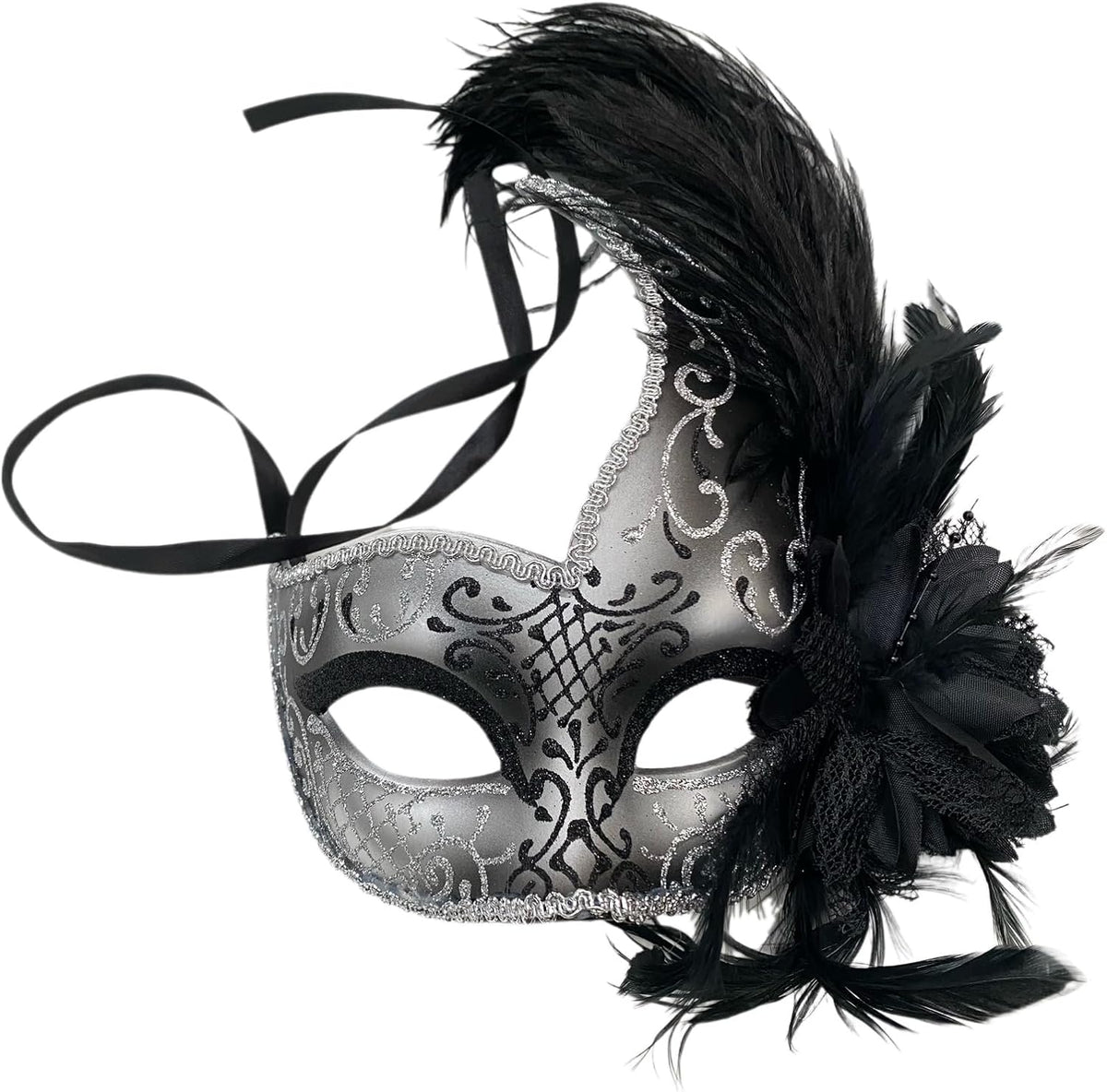 Brocade Lace Masquerade Ball Mask Burlesque Mardi Gras Birthday Prom Wedding Party
