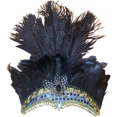 Show Girl Carnival Festival Masquerade Party Headpiece Ostrich Feather Headband Headdress