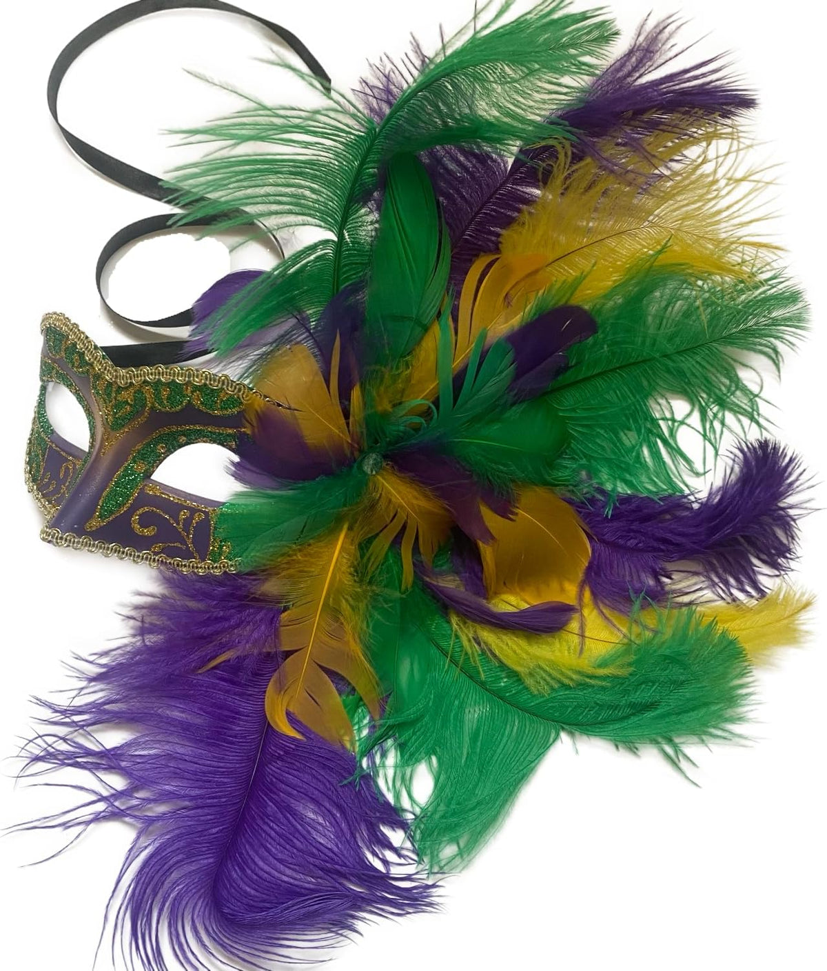MASQ Masquerade Feather Mask Show Girl Mardi Gras Carnival Costume Cosplay dress up Party Wear