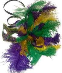 MASQ Masquerade Feather Mask Show Girl Mardi Gras Carnival Costume Cosplay dress up Party Wear