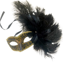 MASQ Masquerade Feather Mask Show Girl Mardi Gras Carnival Costume Cosplay dress up Party Wear