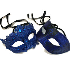 MASQ Brocade Lace Masquerade Ball Mask Pair Burlesque Mardi Gras Birthday Prom Wedding Party