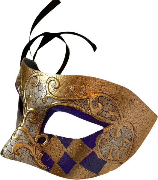 MasqStudio Mens Masquerade Mask Burlesque Dance Birthday Prom Party Black Tie Halloween Costume Dress Up