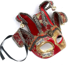 Mardi Gras Masquerade Jolly Jester Mask Cosplay Dance Birthday Carnival Dress up Party Wear or Deco