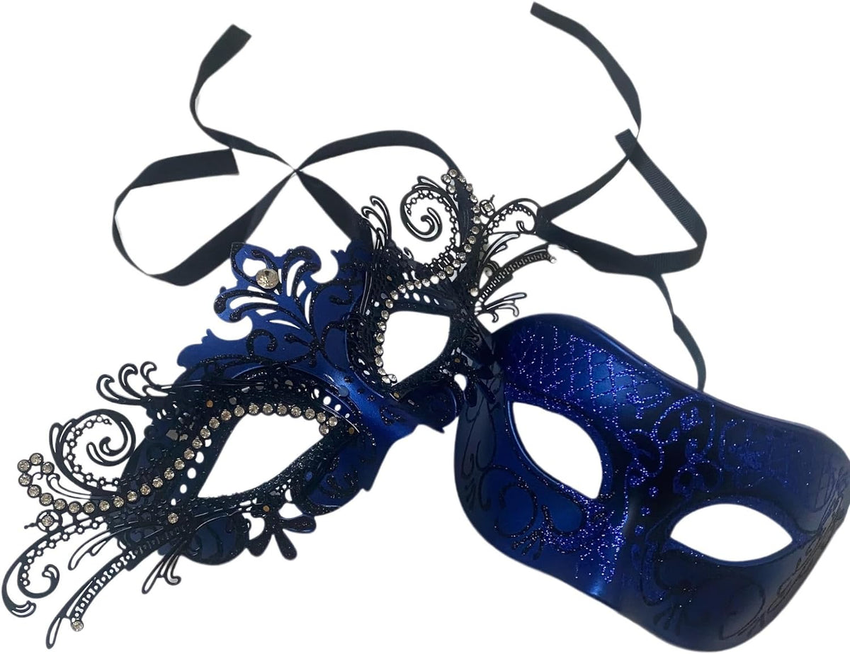 Masquerade Ball Mask Pair Dance Prom Burlesque Graduation Steampunk Birthday Anniversary Christmas New Year Party Wear