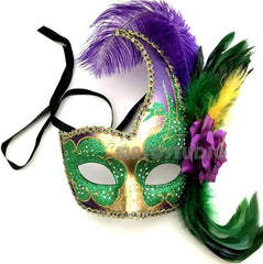 Mardi Gras Masquerade Jolly Jester Mask Pair Cosplay Prom Dance Birthday Party Wear or Deco