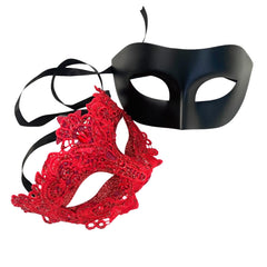 MASQ Brocade Lace Masquerade Ball Mask Pair Burlesque Mardi Gras Birthday Prom Wedding Party