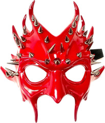 Red Black Demon Dress up Cosplay Party Masquerade Devil Mask Spiky Treeman Halloween mask