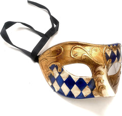 Mens Masquerade Mask Venetian Handmade Handpaint Eye Mask Dress up Birthday Cosplay Party Wear