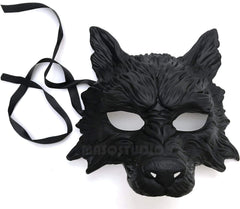 MasqStudio Black Wolf Mask Animal White Wolves Mask Masquerade Halloween Costume Cosplay Party mask