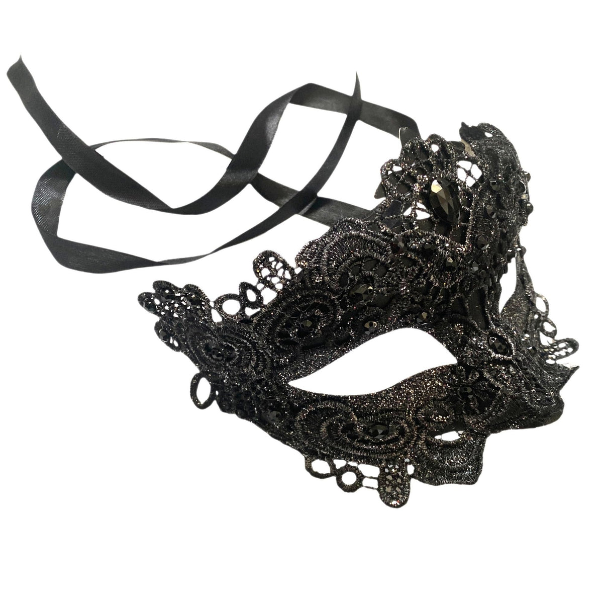 Masquerade mask image for style option Bks Lace from Masquerade Mask Studio