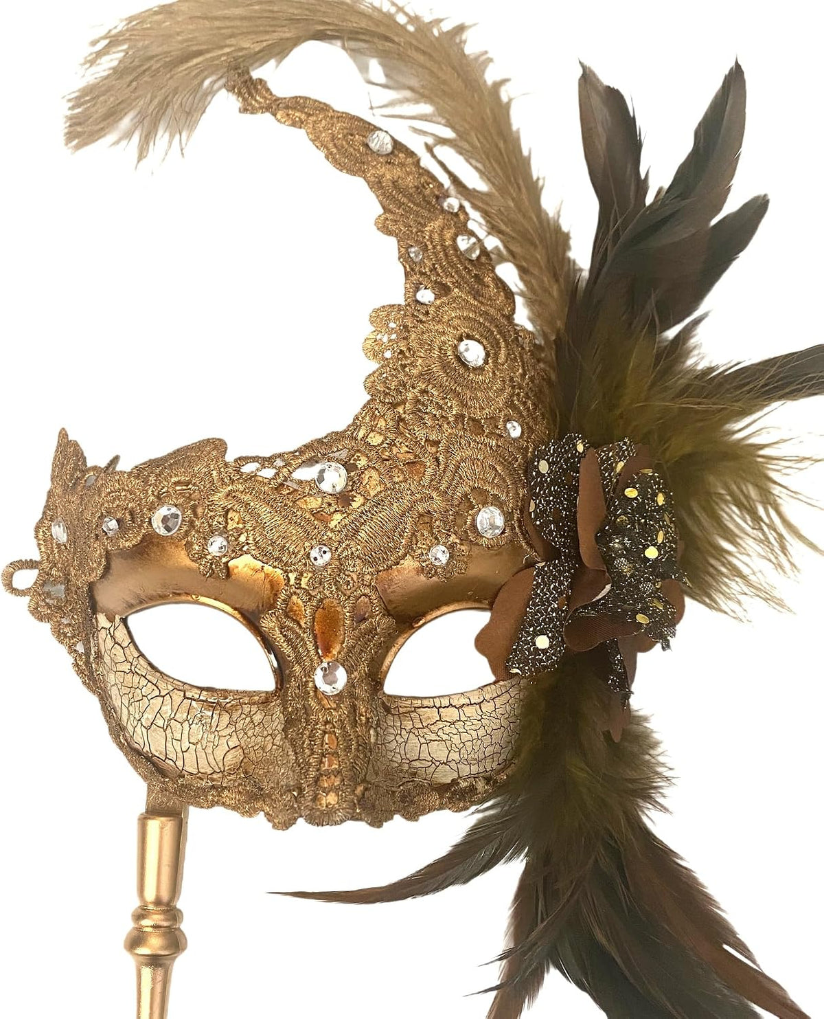 Brocade Lace Masquerade Ball Mask Burlesque Mardi Gras Birthday Prom Wedding Party