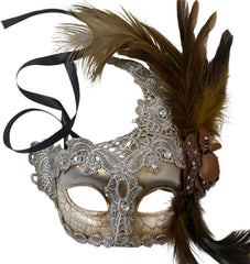 MasqStudio Brocade Lace Masquerade Ball Mask Burlesque Mardi Gras Birthday Prom Wedding Party