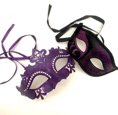 Masquerade eye Mask Pair Cosplay Mardi Gras Carnival Wedding Dance Prom Anniversary Party