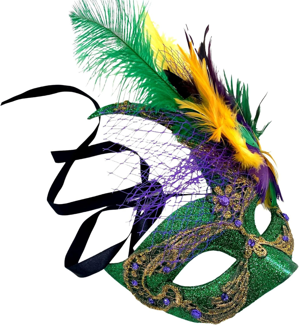 Brocade Lace Masquerade Ball Mask Burlesque Mardi Gras Birthday Prom Wedding Party