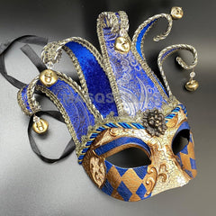 MASQSTUDIO Couples Masquerade Mask Jolly Jester Cosplay Mardi Gras Prom Dance Birthday Party Wear or Deco