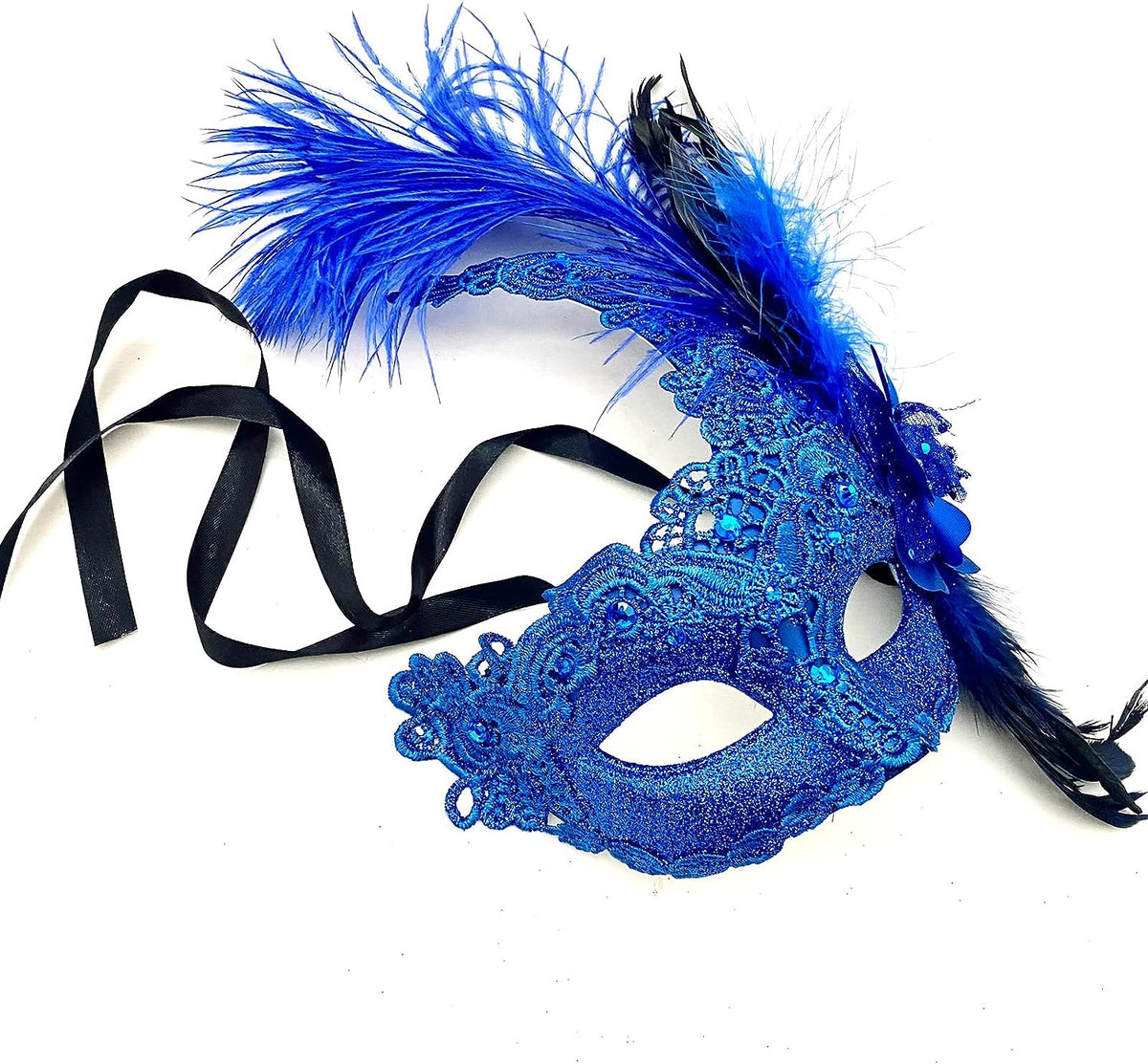 Brocade Lace Masquerade Ball Mask for Burlesque Mardi Gras Birthday Prom Wedding Party