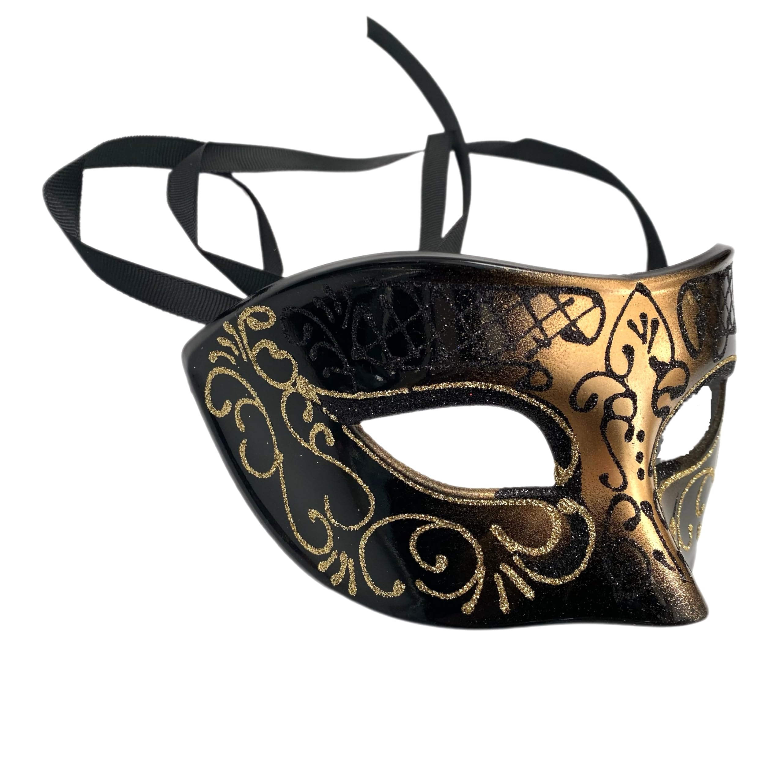 MasqStudio Mens Masquerade Mask Burlesque Dance Birthday Prom Party Black Tie Halloween Costume Dress Up