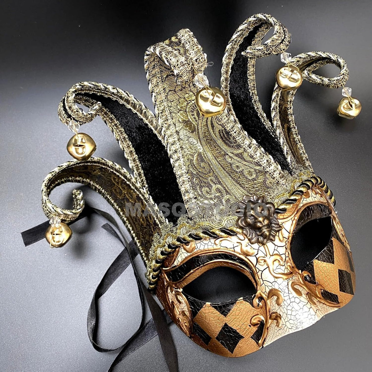 Mens Mardi Gras Vintage Harlequins Masquerade Jolly Jester Mask Cosplay Dance Birthday Carnival Party