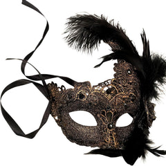 MasqStudio Brocade Lace Masquerade Ball Mask Burlesque Mardi Gras Birthday Prom Wedding Party