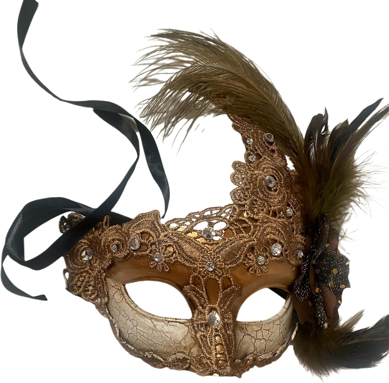 MasqStudio Brocade Lace Masquerade Ball Mask Burlesque Mardi Gras Birthday Prom Wedding Party