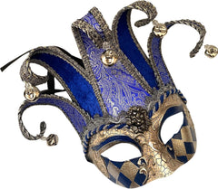 Unisex Mens Mardi Gras Vintage Harlequins Masquerade Jolly Jester Mask Cosplay Dance Birthday Carnival Party