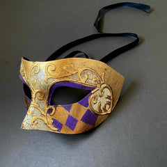 MasqStudio Mens Masquerade Mask Burlesque Dance Birthday Prom Party Black Tie Halloween Costume Dress Up