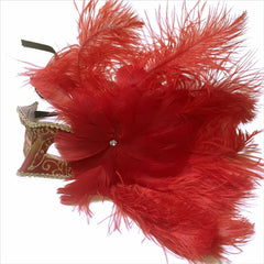 Masquerade Feather Mask Show Girl Mardi Gras Carnival Costume Cosplay dress up Party Wear