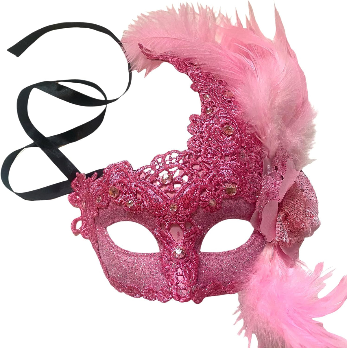 Brocade Lace Masquerade Ball Mask for Burlesque Mardi Gras Birthday Prom Wedding Party