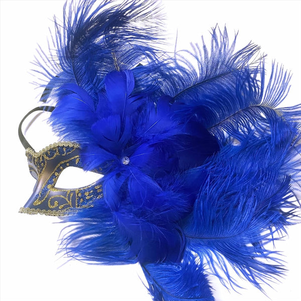 MASQ Masquerade Feather Mask Show Girl Mardi Gras Carnival Costume Cosplay dress up Party Wear