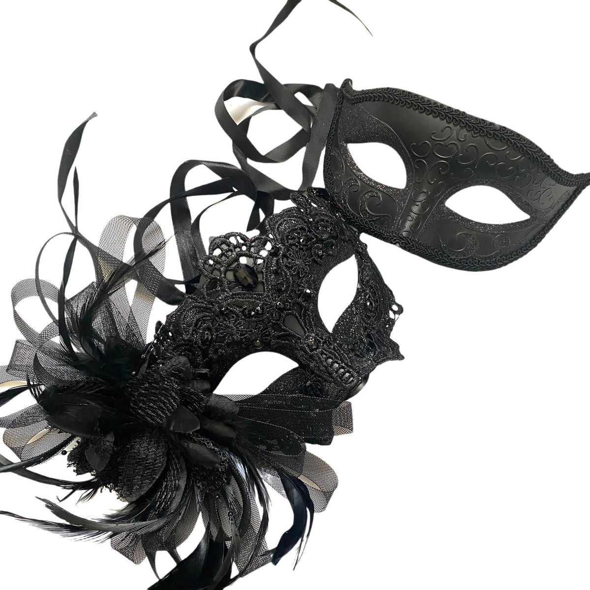 Masquerade mask image for style option Bkf S Bk from Masquerade Mask Studio