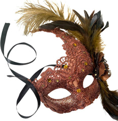 MasqStudio Brocade Lace Masquerade Ball Mask Burlesque Mardi Gras Birthday Prom Wedding Party