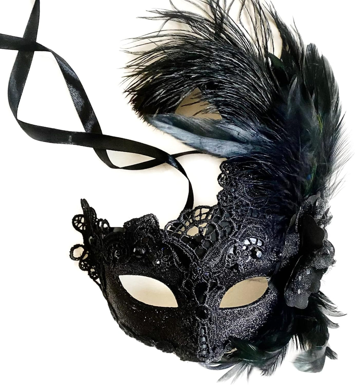 Brocade Lace Masquerade Ball Mask Burlesque Mardi Gras Birthday Prom Wedding Party