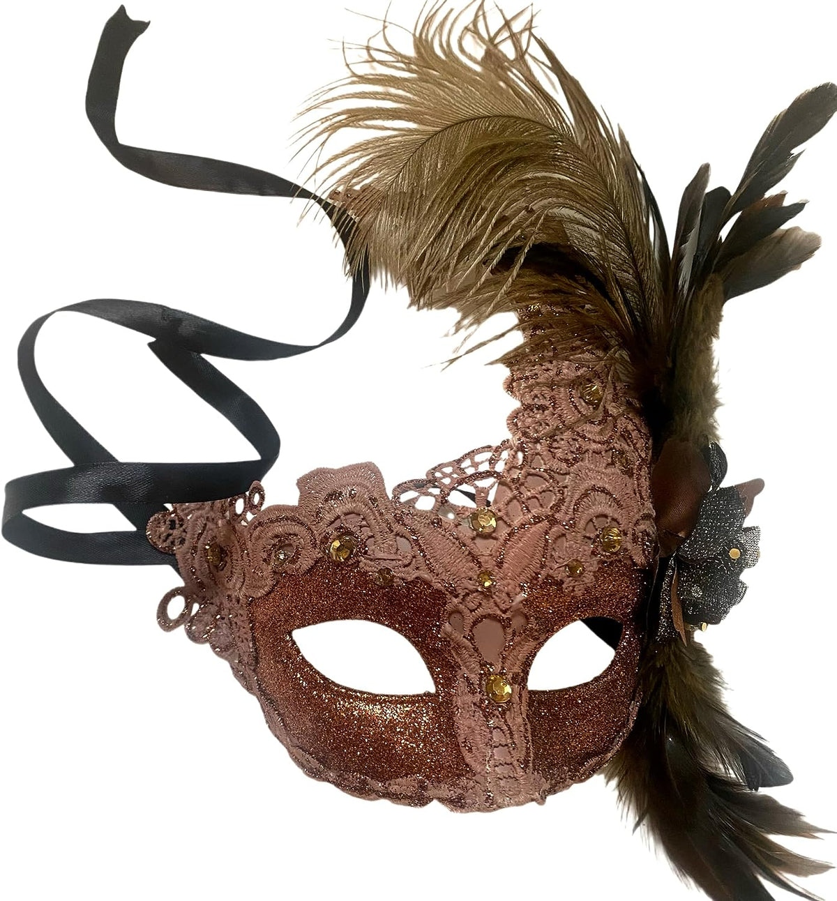 Masquerade Ball Mask Brocade Lace Burlesque Mardi Gras Birthday Prom Wedding Party
