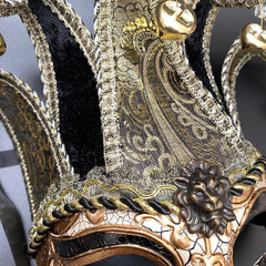 Unisex Mens Mardi Gras Vintage Harlequins Masquerade Jolly Jester Mask Cosplay Dance Birthday Carnival Party
