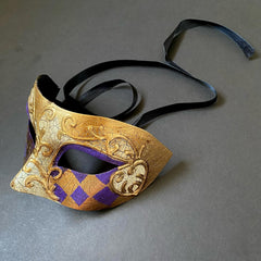 MasqStudio Mens Masquerade Mask Burlesque Dance Birthday Prom Party Black Tie Halloween Costume Dress Up