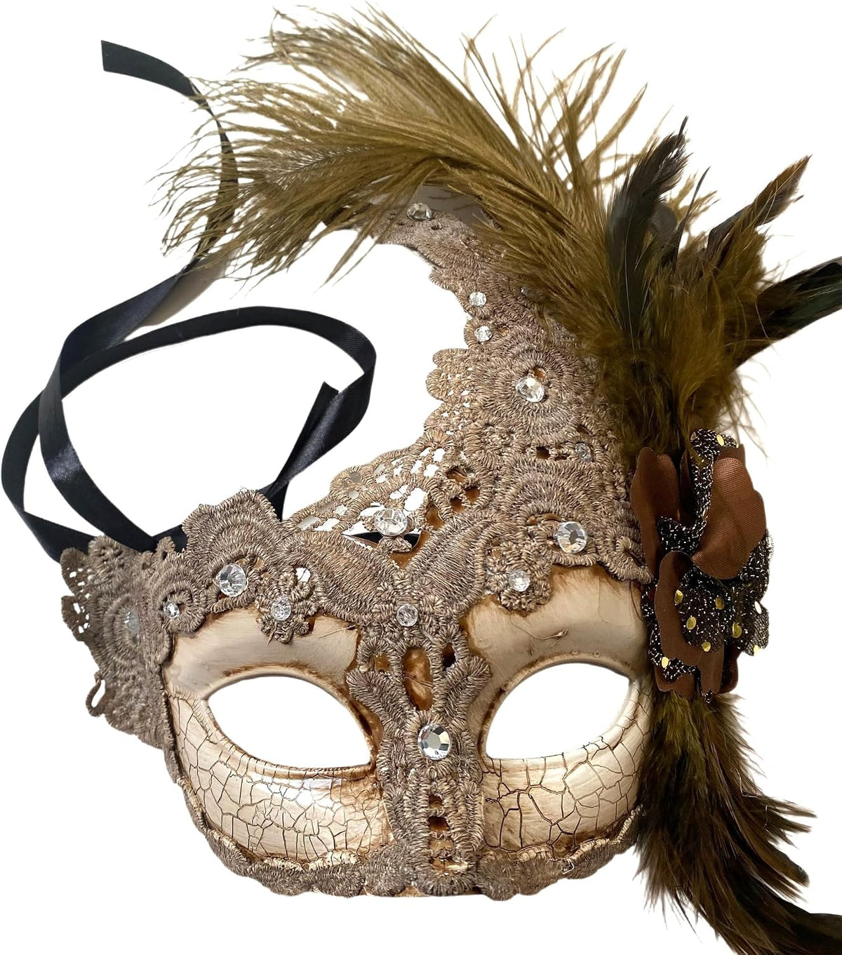 Brocade Lace Masquerade Ball Mask Burlesque Mardi Gras Birthday Prom Wedding Party