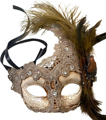 MasqStudio Brocade Lace Masquerade Ball Mask Burlesque Mardi Gras Birthday Prom Wedding Party