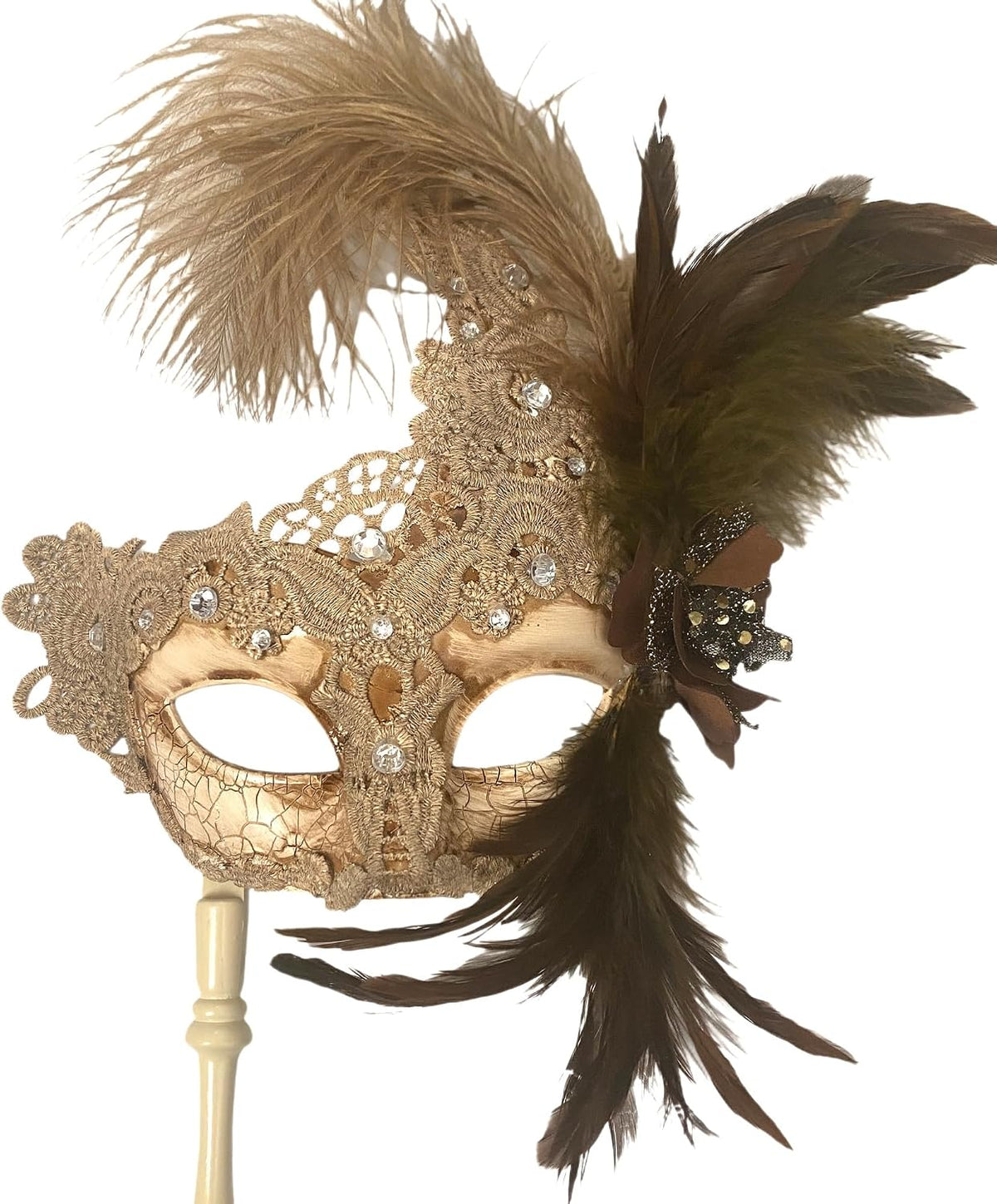 Brocade Lace Masquerade Ball Mask Burlesque Mardi Gras Birthday Prom Wedding Party