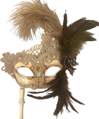 MasqStudio Brocade Lace Masquerade Ball Mask Burlesque Mardi Gras Birthday Prom Wedding Party