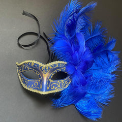 MASQ Masquerade Feather Mask Show Girl Mardi Gras Carnival Costume Cosplay dress up Party Wear