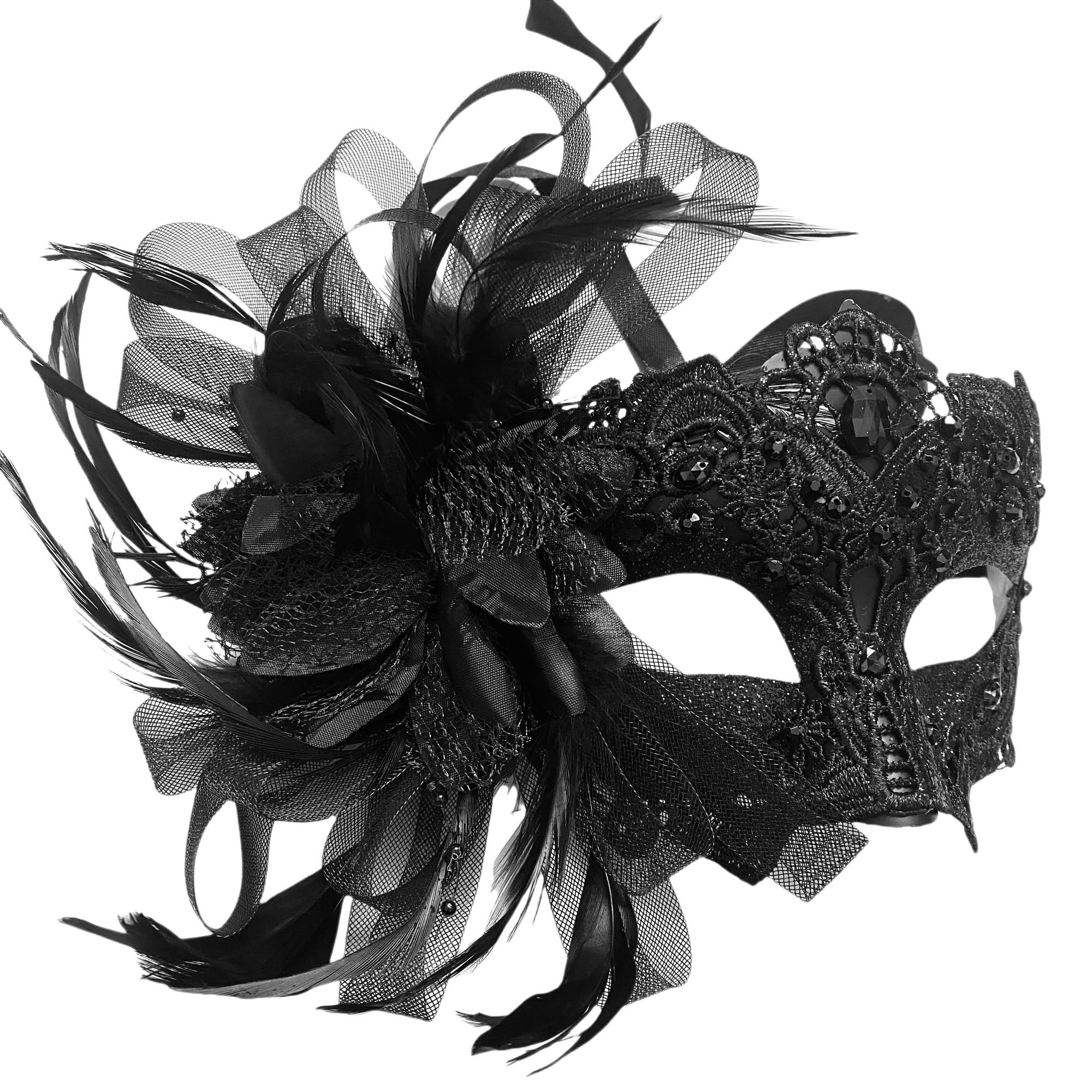 MASQ Brocade Lace Masquerade Ball Mask Pair Burlesque Mardi Gras Birthday Prom Wedding Party