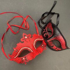 Masquerade eye Mask Pair Cosplay Mardi Gras Carnival Wedding Dance Prom Anniversary Party