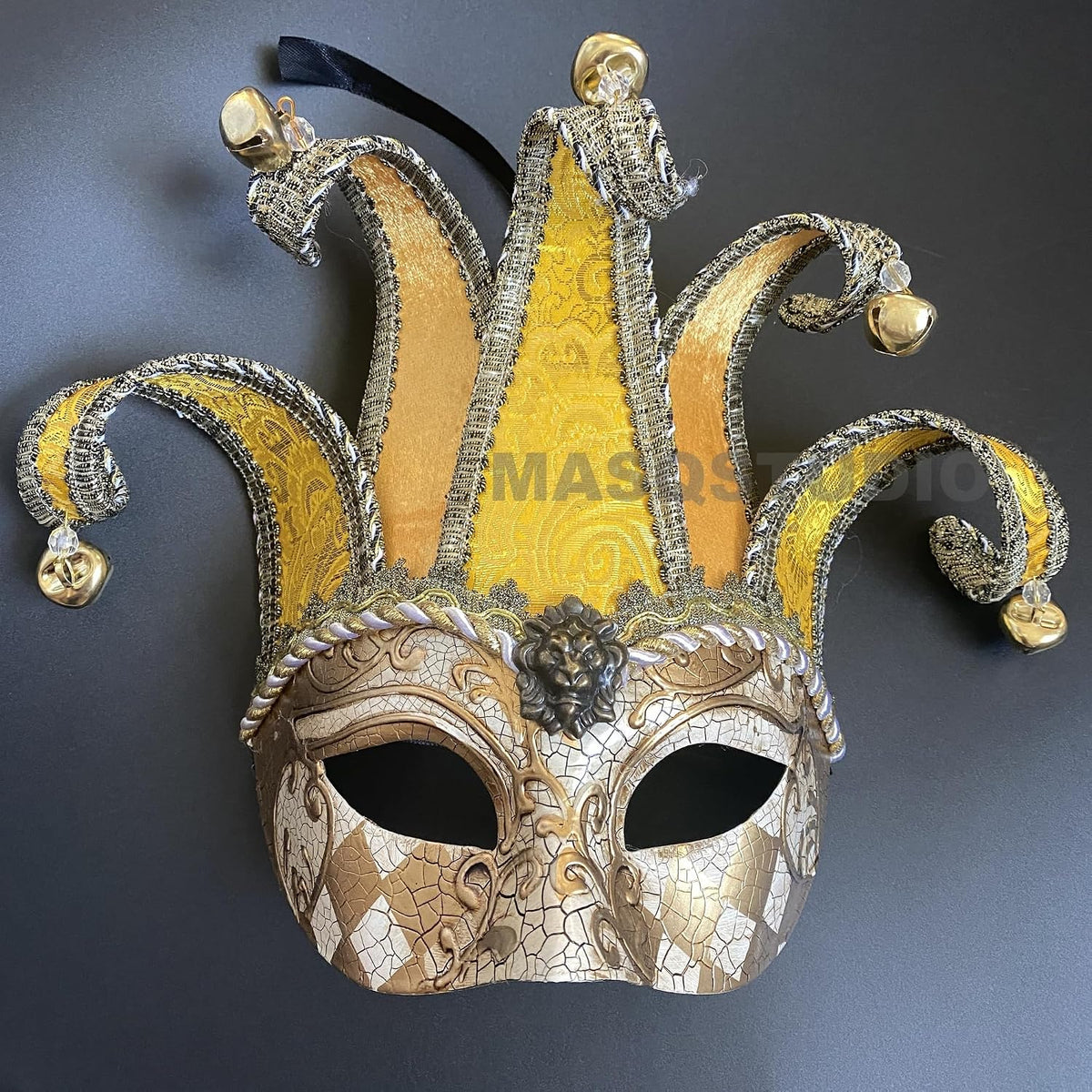 Unisex Mens Mardi Gras Vintage Harlequins Masquerade Jolly Jester Mask Cosplay Dance Birthday Carnival Party