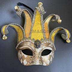Unisex Mens Mardi Gras Vintage Harlequins Masquerade Jolly Jester Mask Cosplay Dance Birthday Carnival Party