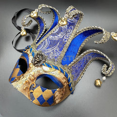MASQSTUDIO Couples Masquerade Mask Jolly Jester Cosplay Mardi Gras Prom Dance Birthday Party Wear or Deco